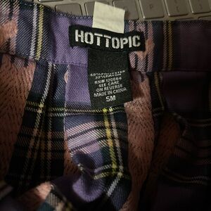 Hot Topic Purple and Pink Plaid Skirt